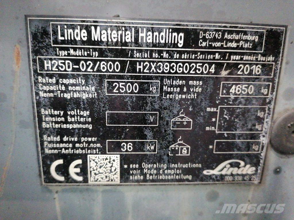 Linde H25D-02/600 LPG trucks