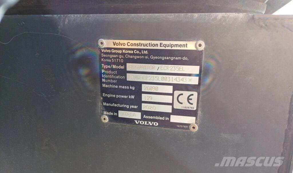 Volvo ECR235EL Crawler excavators