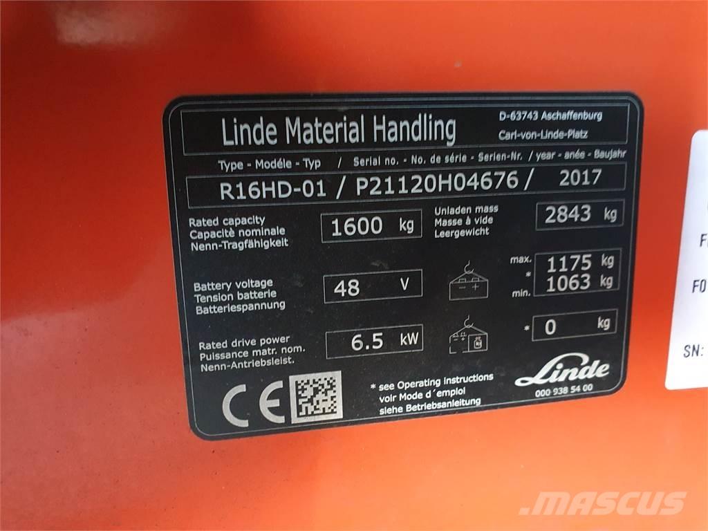 Linde R16HD Reach truck