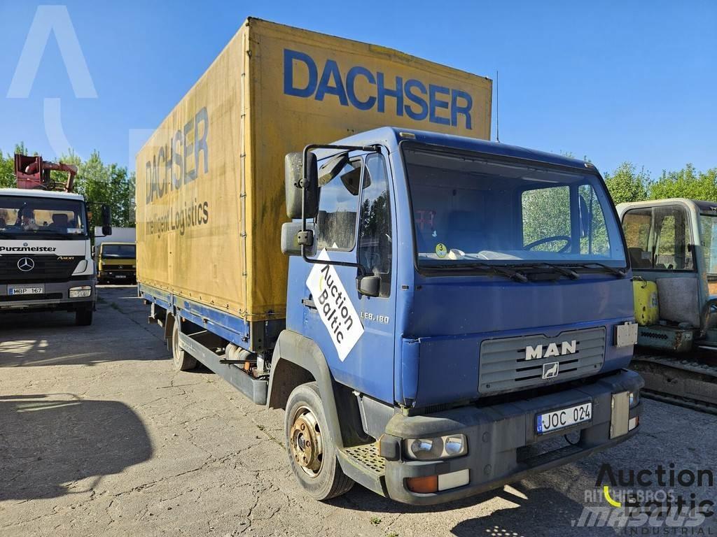 MAN 8.180 Curtain sider trucks