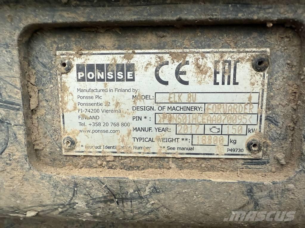 Ponsse ELK 8W Forwarders