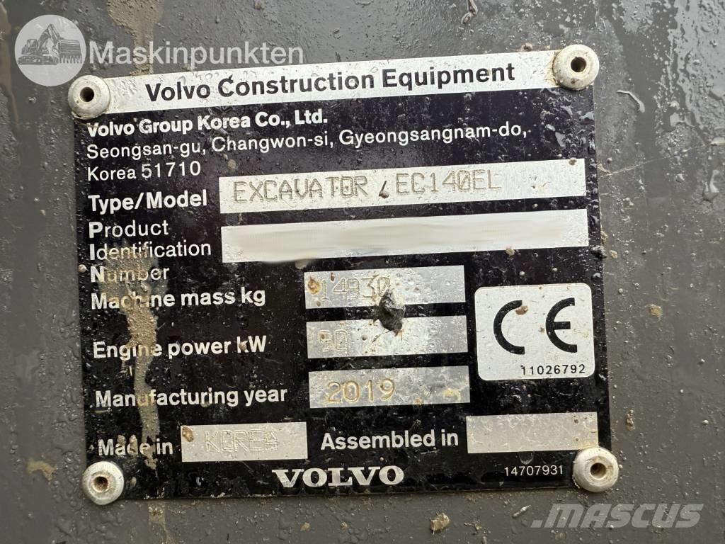 Volvo EC 140 EL Crawler excavators