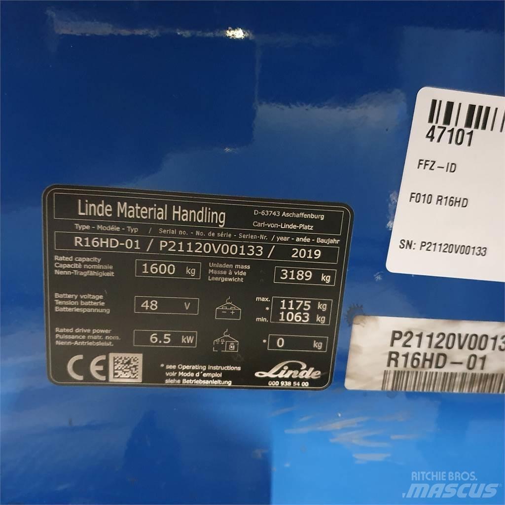 Linde R16HD Reach truck