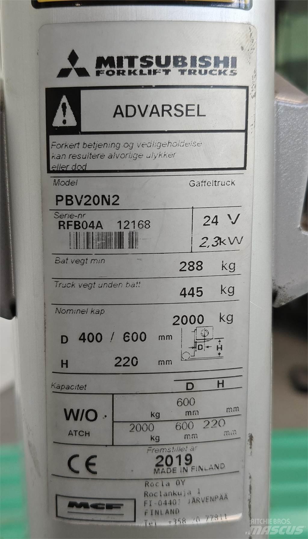 Mitsubishi PBV20N2 Other