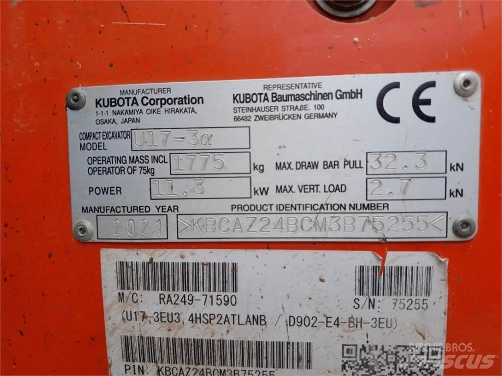 Kubota U17-3 Mini excavators < 7t (Mini diggers)