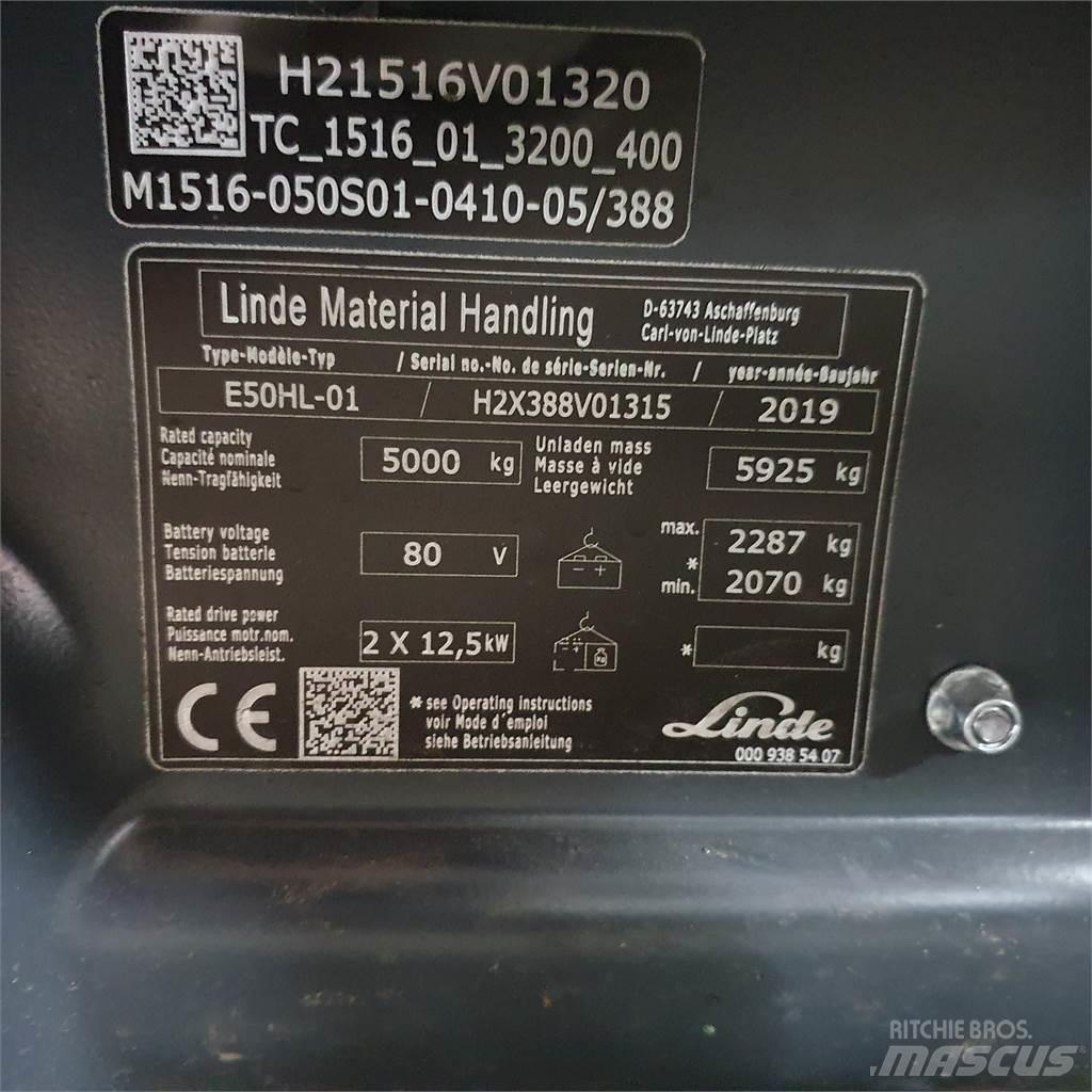 Linde E50HL Electric forklift trucks