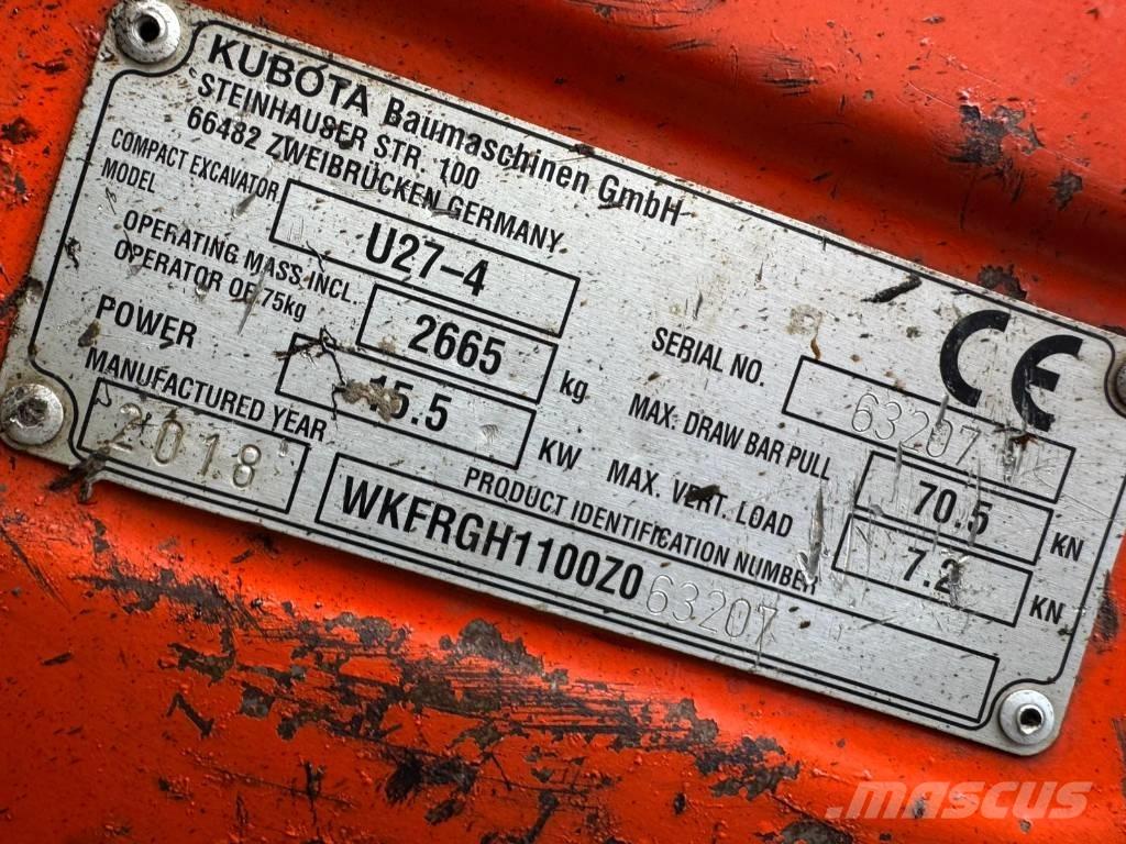 Kubota U 27-4 Mini excavators < 7t (Mini diggers)