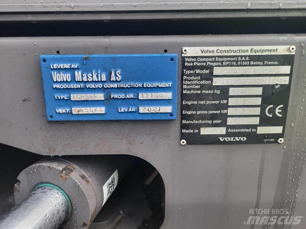 Volvo ECR58F Mini excavators  7t - 12t