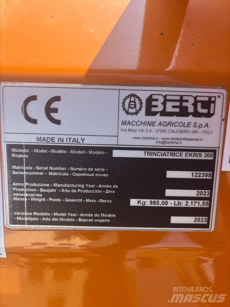 Berti EKR-S 300 Pasture mowers and toppers