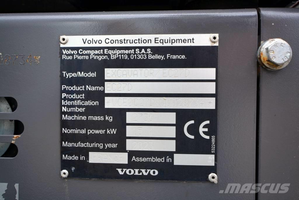 Volvo EC 27 D Mini excavators < 7t (Mini diggers)
