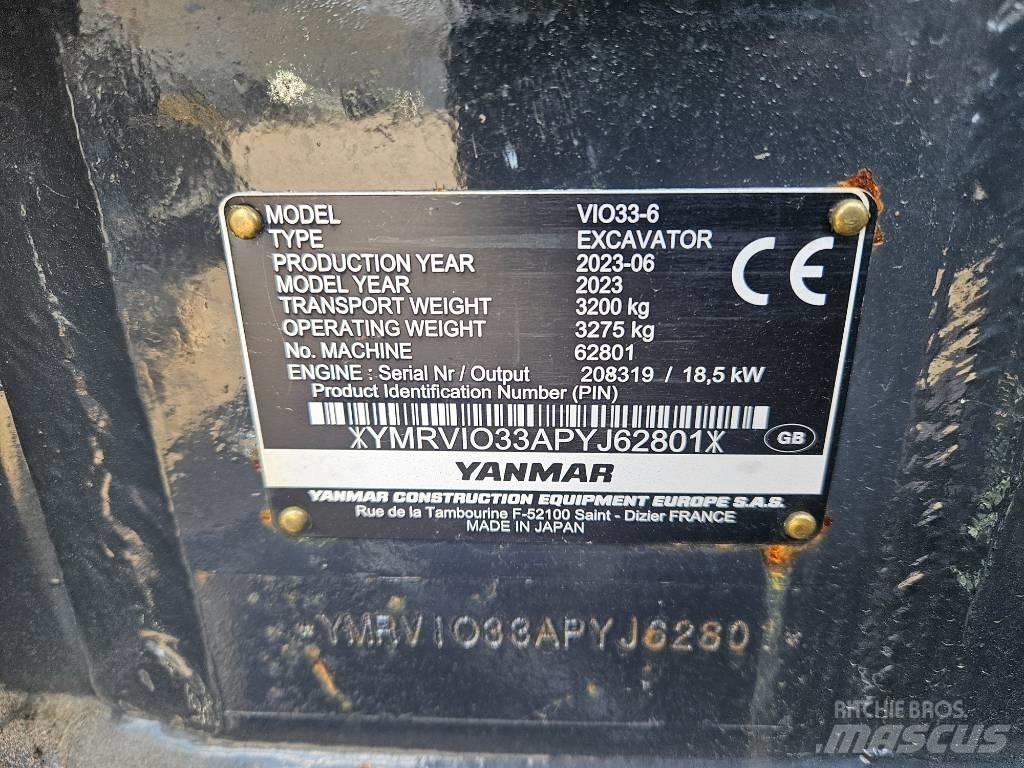 Yanmar Vio 33 Mini excavators < 7t (Mini diggers)