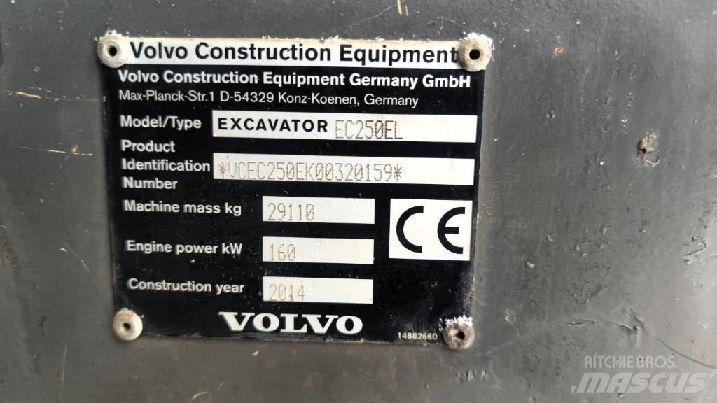 Volvo EC 250 EL Crawler excavators