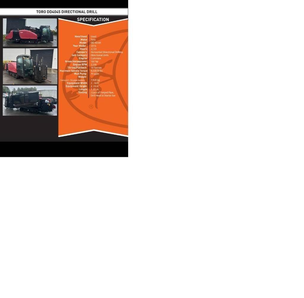 Toro D4045 Horizontal drilling rigs