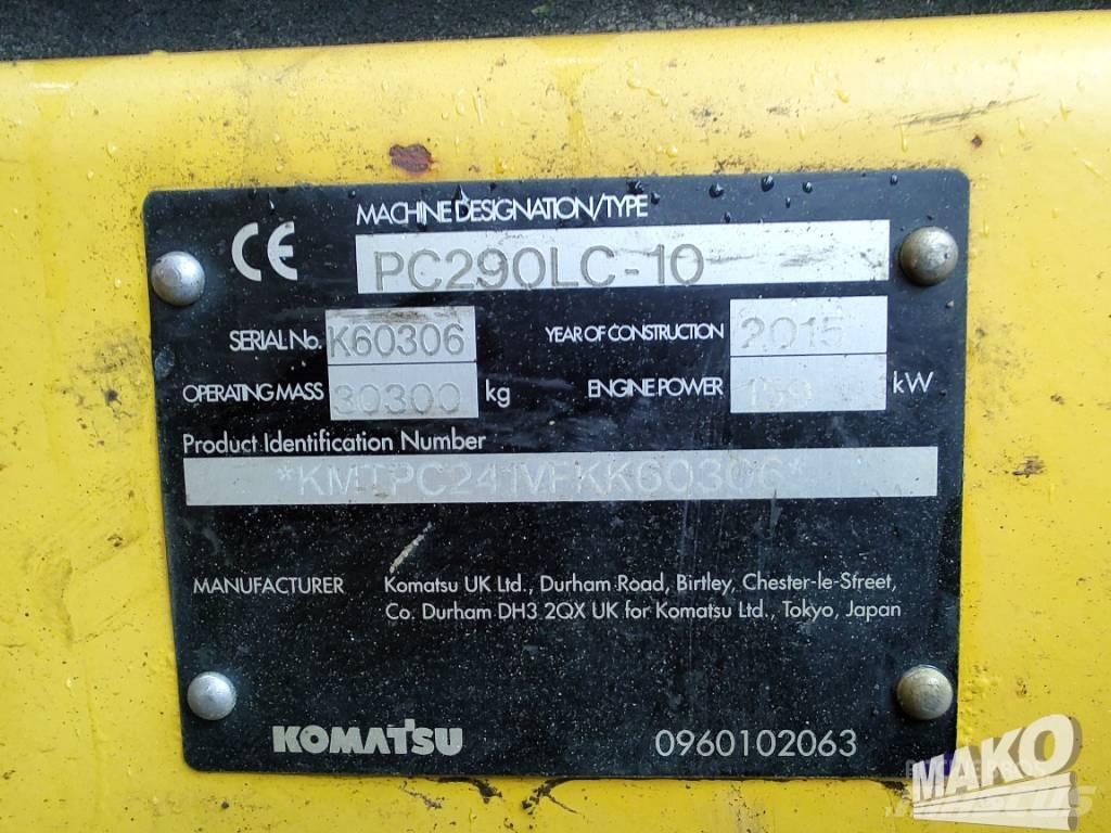 Komatsu PC 290 Crawler excavators