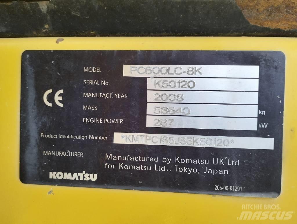 Komatsu PC600LC-8K Crawler excavators