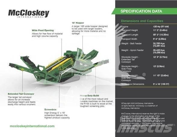 McCloskey R155 Screeners