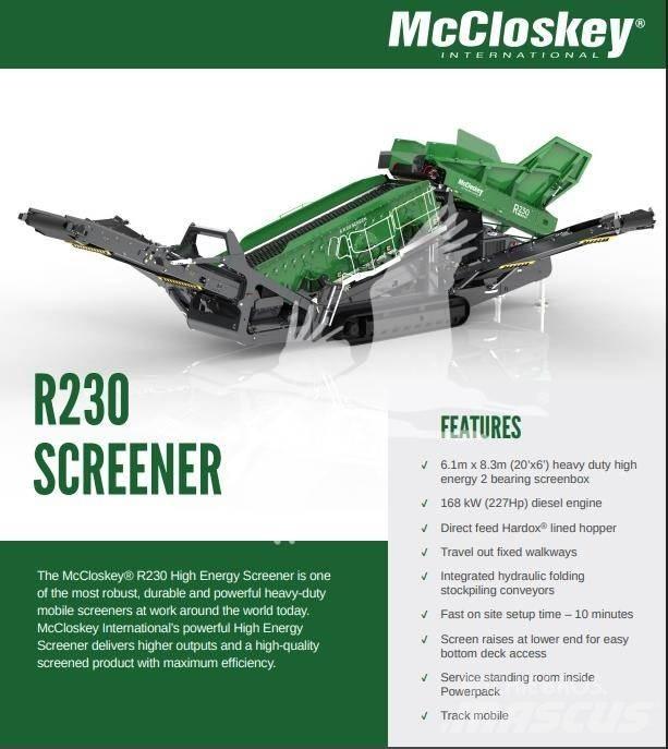 McCloskey R230 Screeners