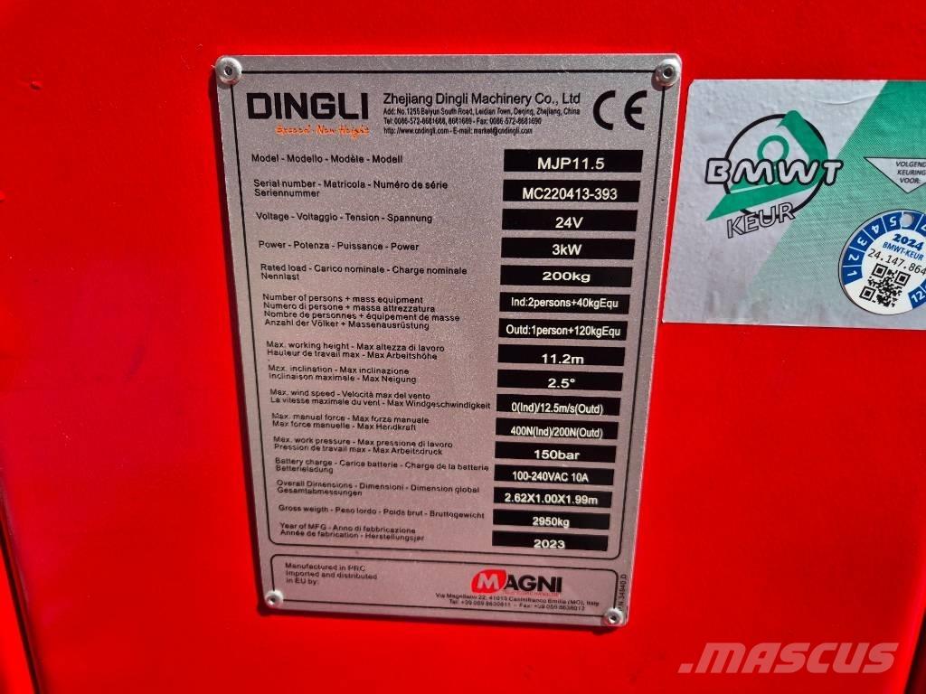 Magni MJP 11.5 Articulated boom lifts