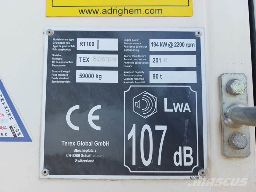 Terex RT100 Rough terrain cranes