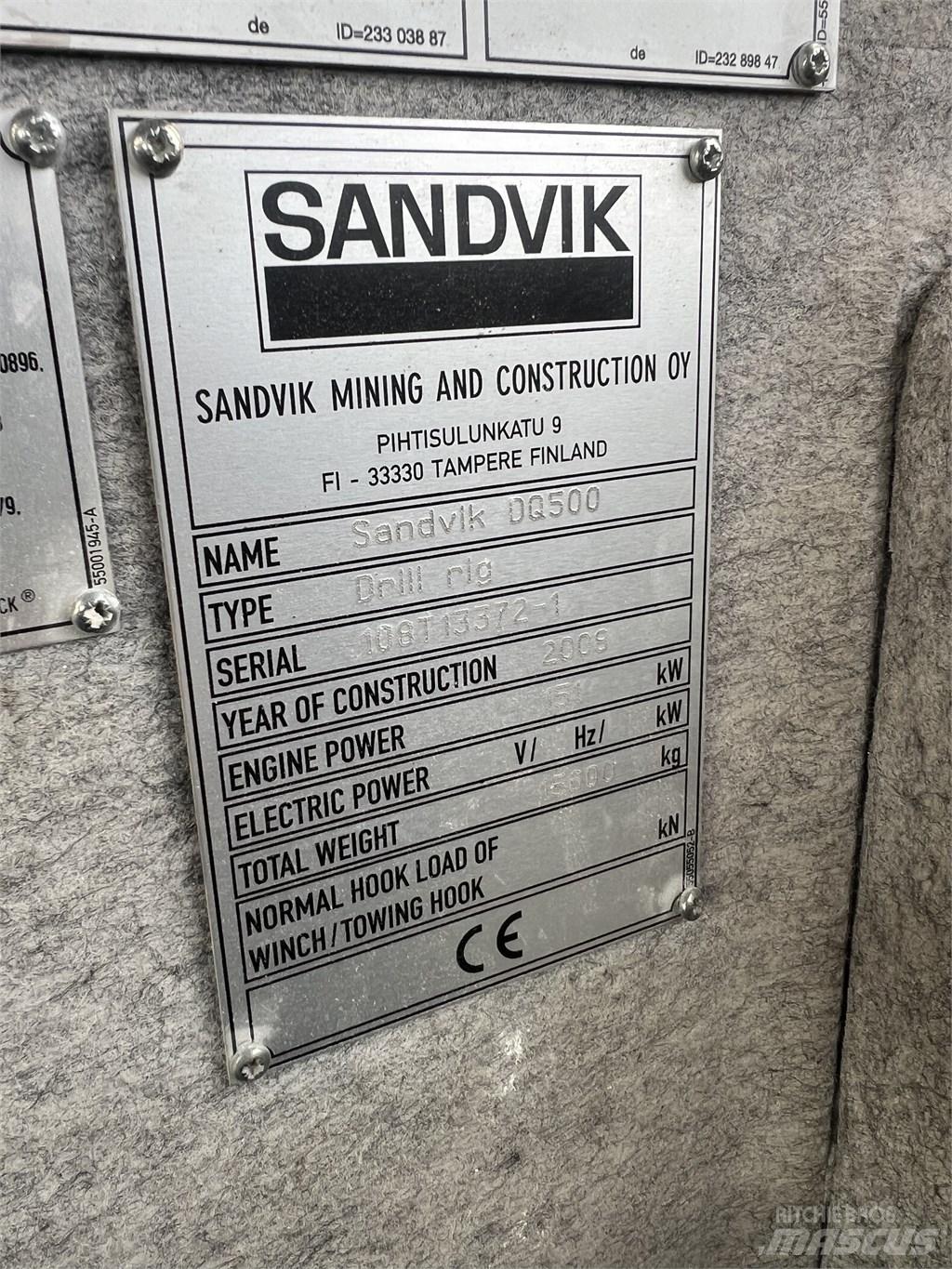 Sandvik DQ 500 Surface drill rigs