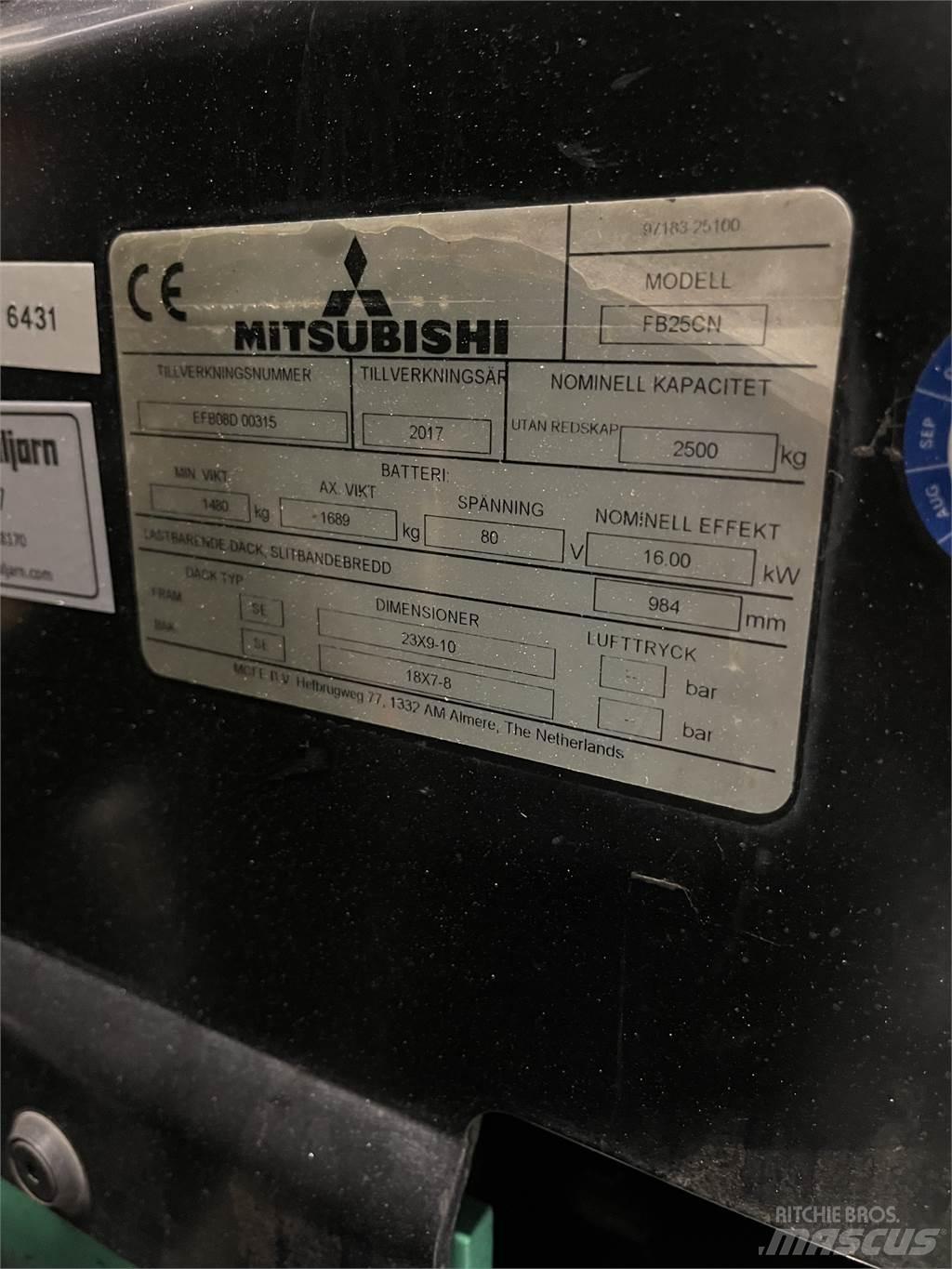 Mitsubishi FB25CN Electric forklift trucks