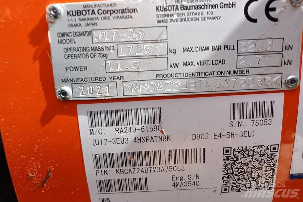 Kubota U 17-3 Mini excavators < 7t (Mini diggers)