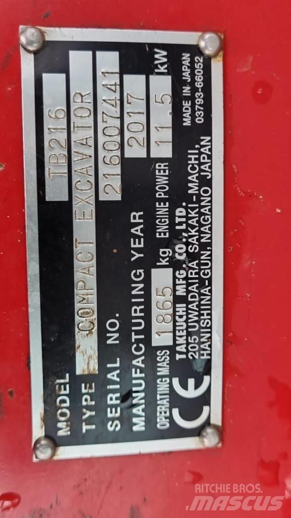 Takeuchi TB216 V4 Mini excavators < 7t (Mini diggers)