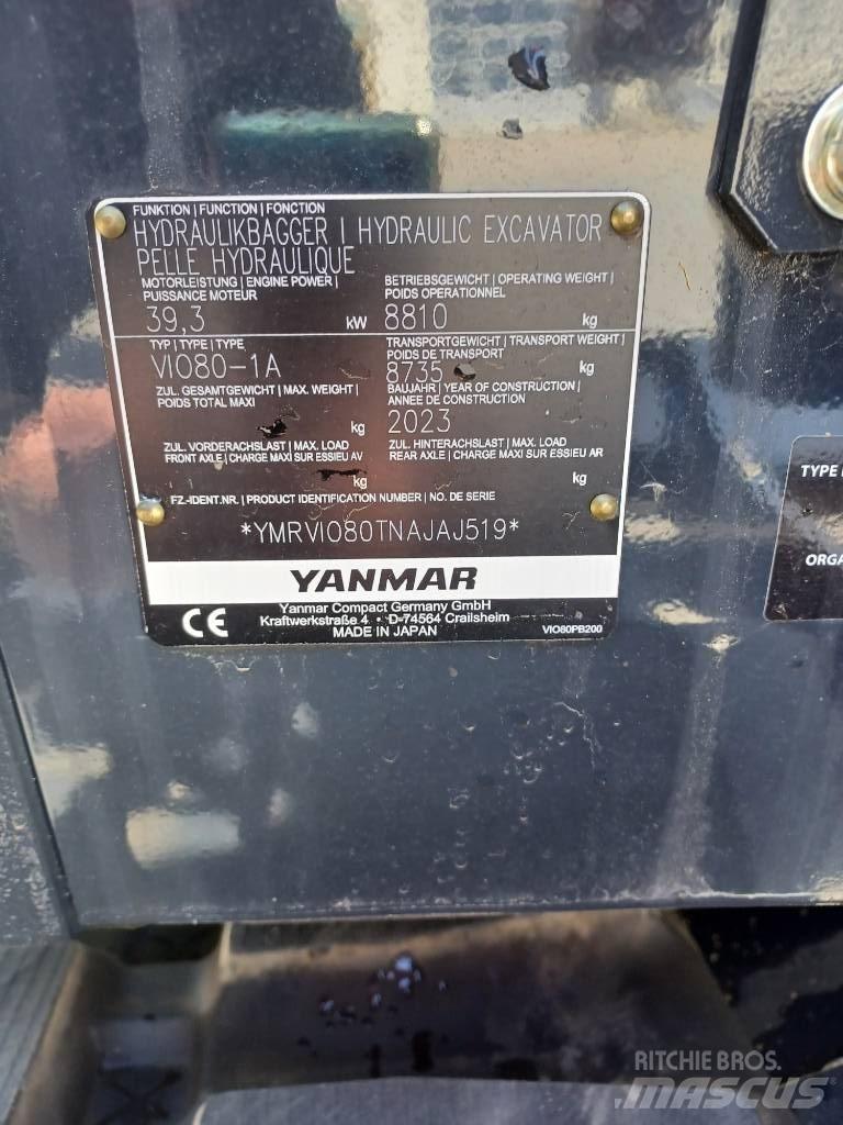 Yanmar Vio 80-2PB Mini excavators < 7t (Mini diggers)