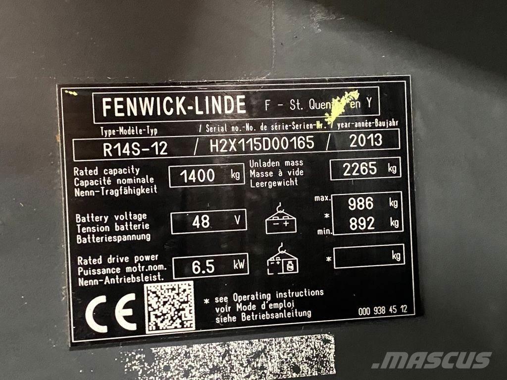 Linde R14S-12 Reach truck