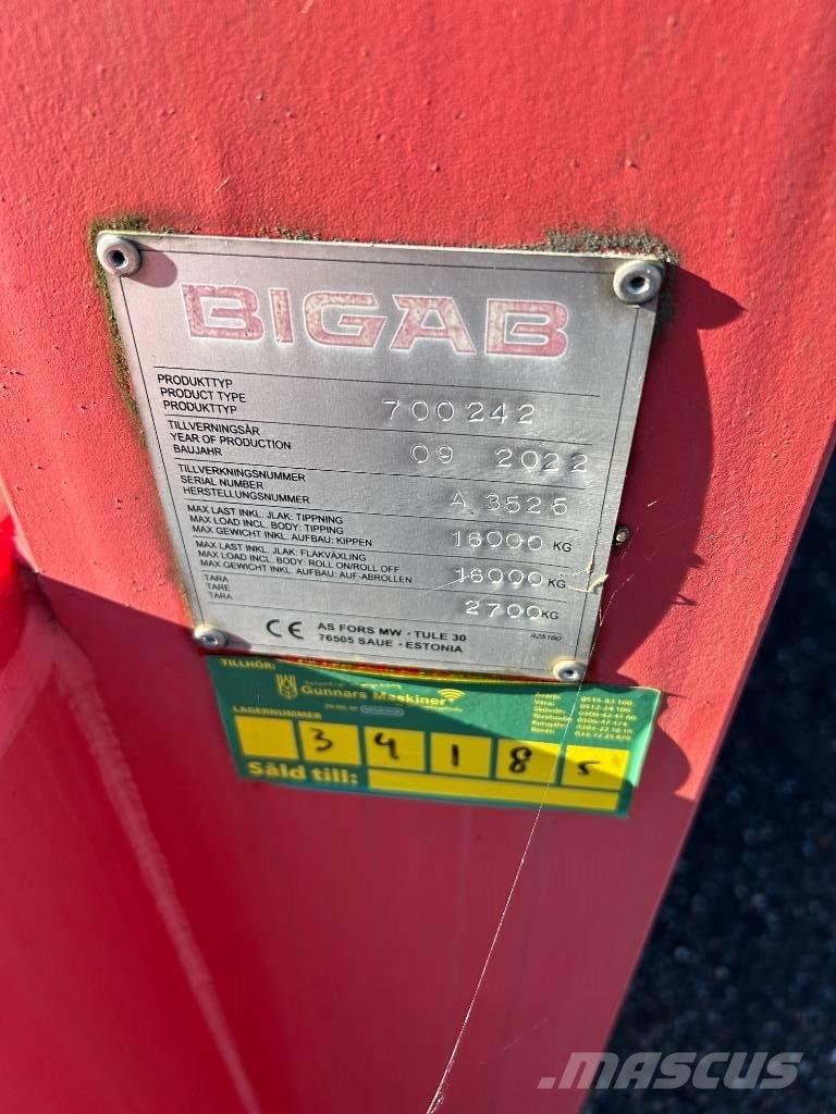 Bigab 242 SCHAKTFLAK Container trailers