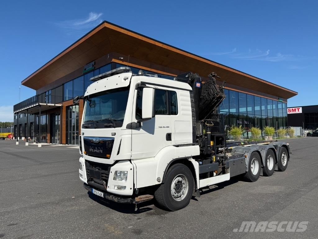 MAN Crane + hook lift Truck mounted cranes