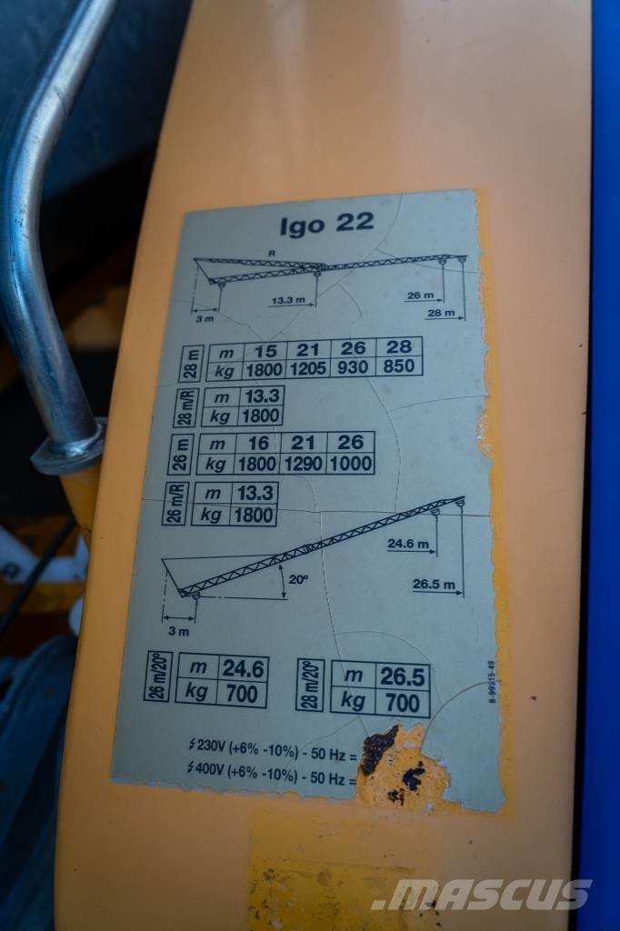 Potain Igo 22 Self-erecting cranes