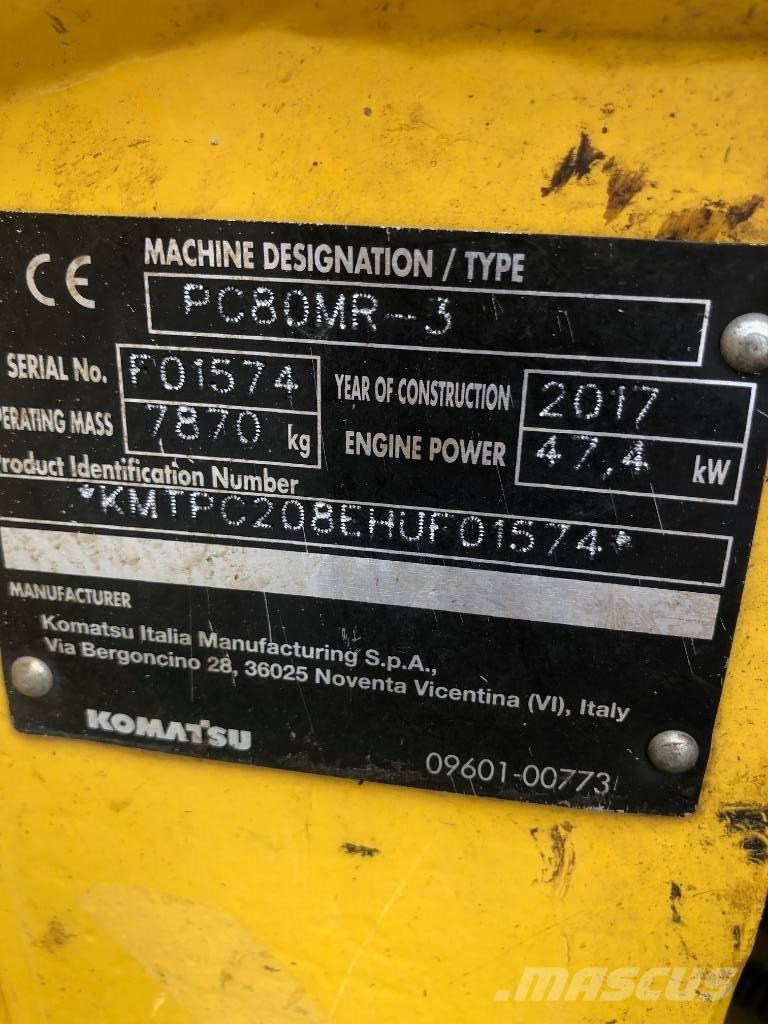 Komatsu PC80MR-3 Mini excavators  7t - 12t