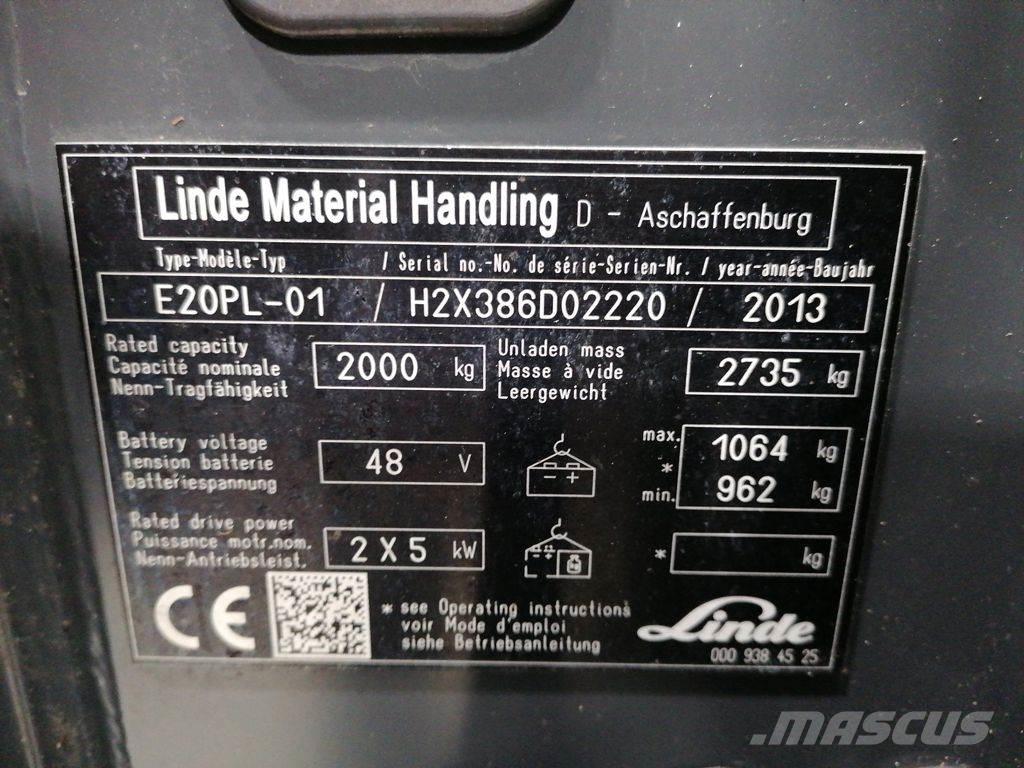 Linde E20PL-01 Electric forklift trucks