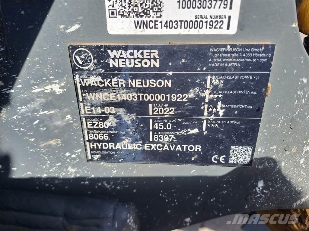 Wacker Neuson EZ80 Crawler excavators