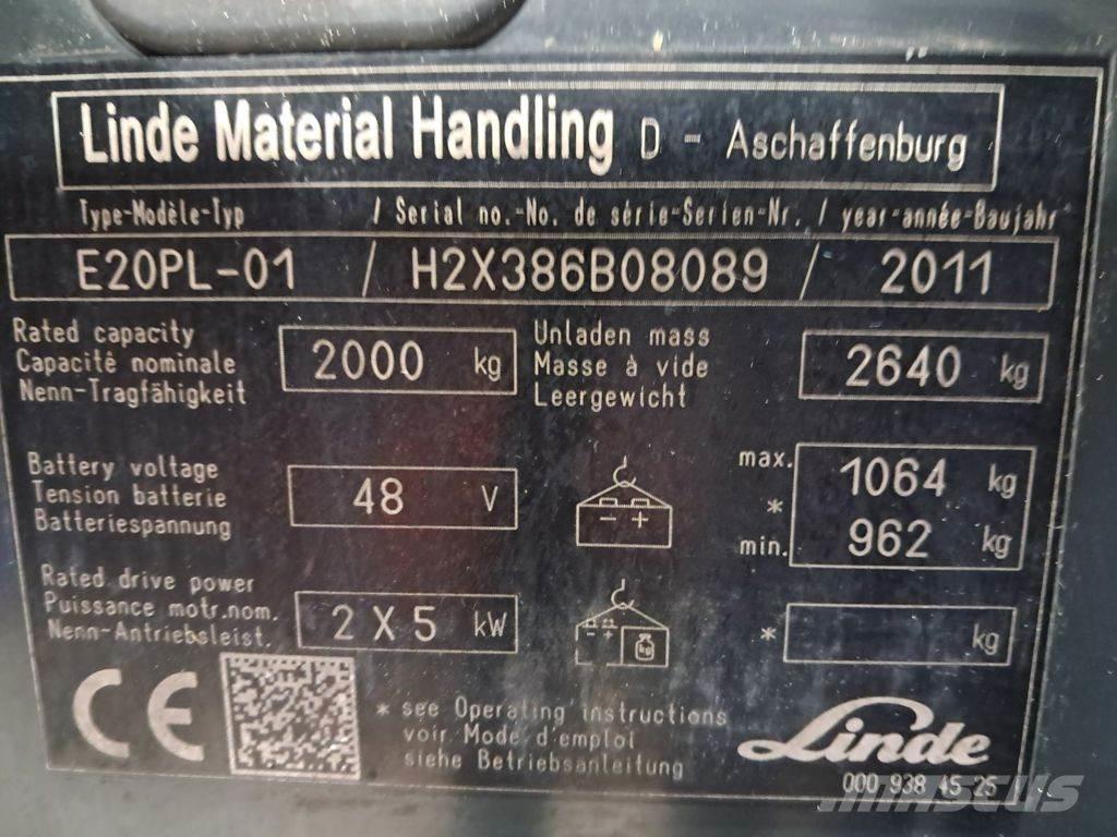 Linde E20PL-01 Electric forklift trucks