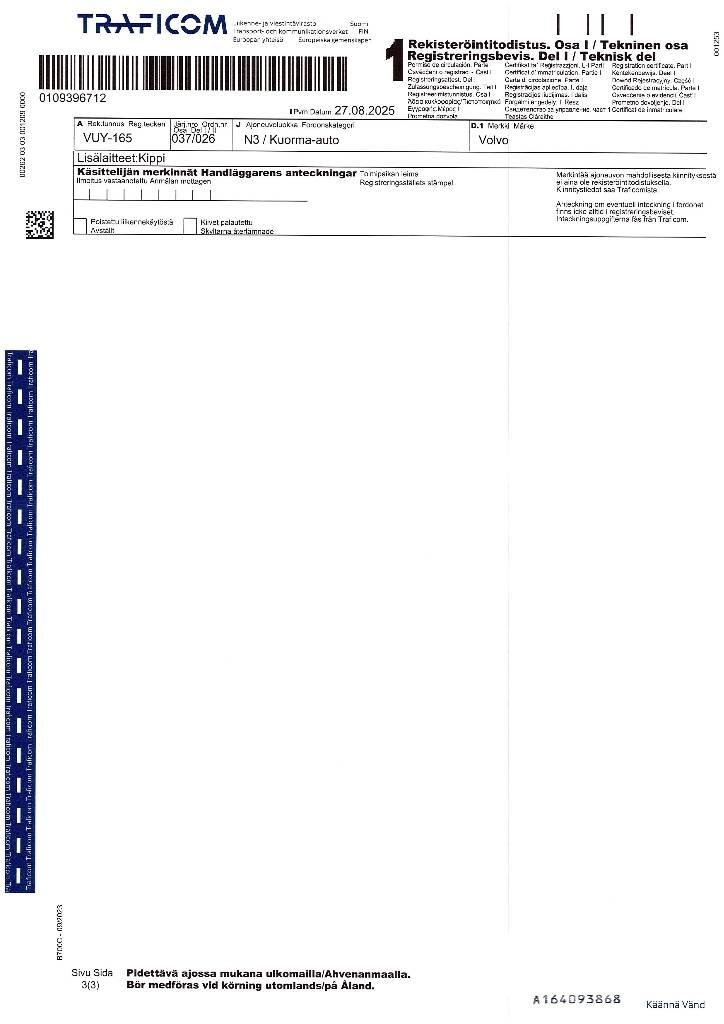 Volvo FH 16 750 Tipper trucks