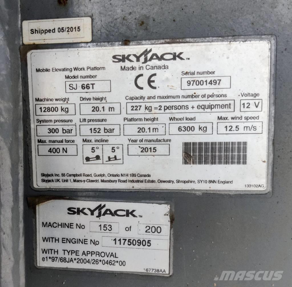 SkyJack SJ 66 T Articulated boom lifts