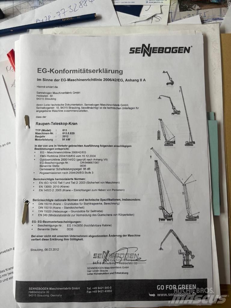 Sennebogen 613 R Track mounted cranes