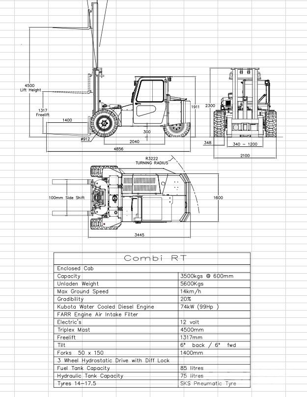 Combilift RT 3500 Rough terrain truck