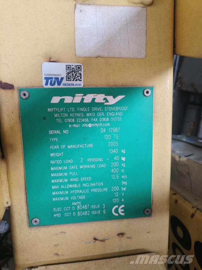 Niftylift 120 TE Trailer mounted platforms