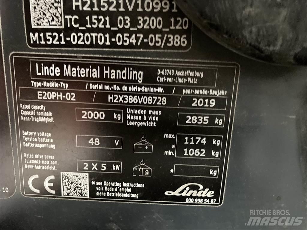 Linde E20PH Electric forklift trucks
