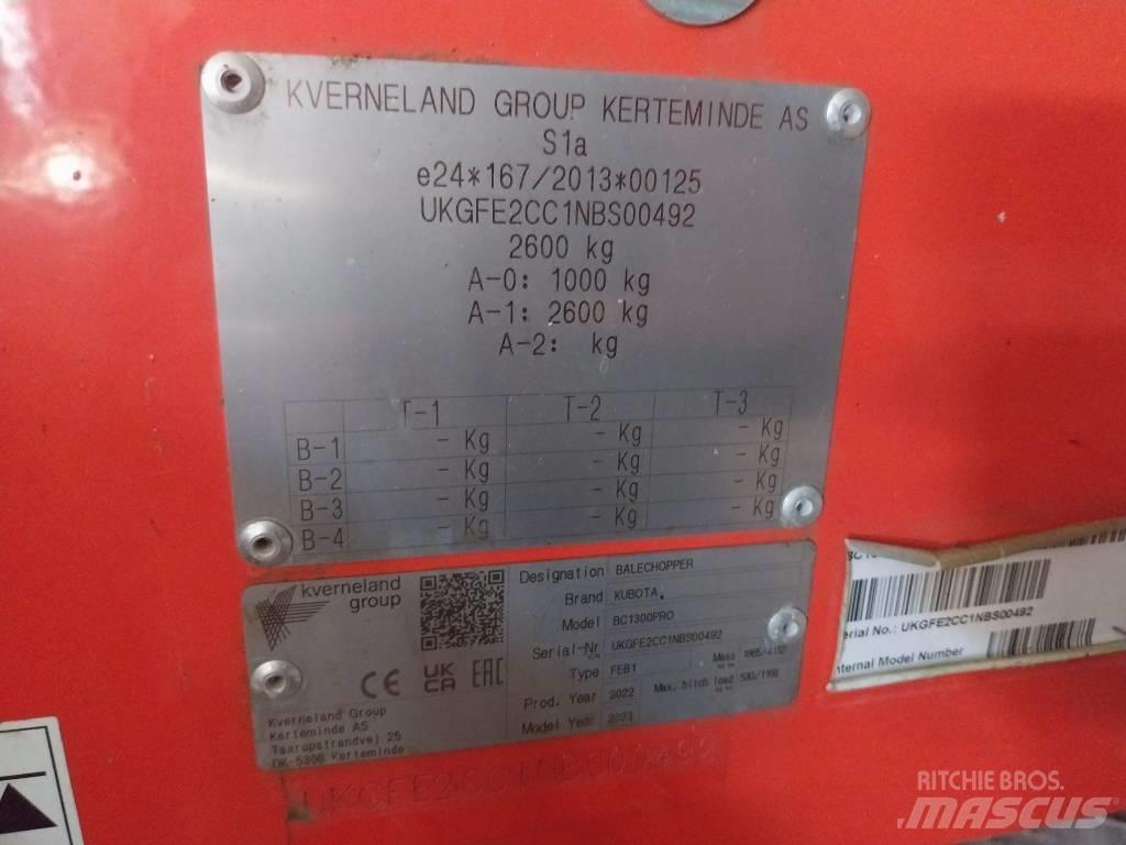 Kubota BC 1300 PRO Bale shredders, cutters and unrollers