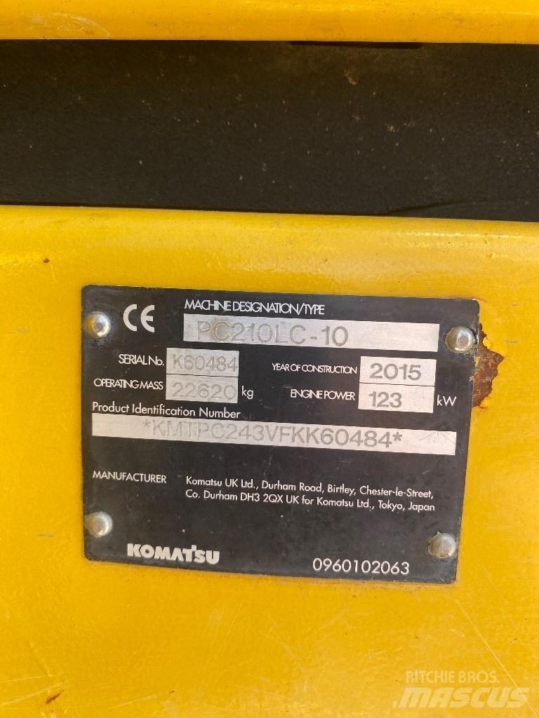 Komatsu PC 210 LC-10 Crawler excavators