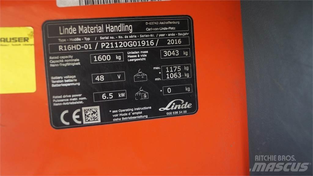 Linde R16HD Reach truck