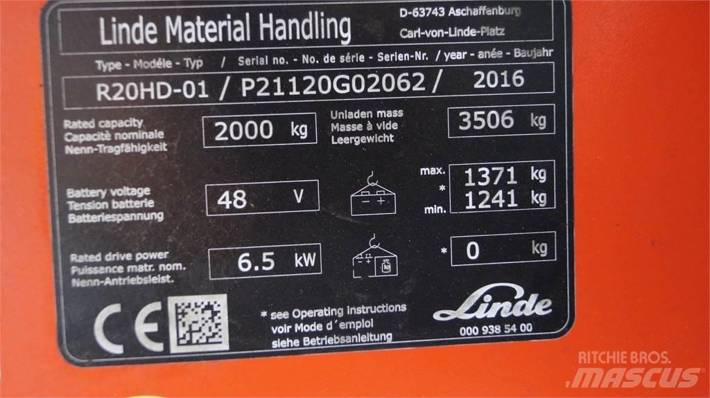 Linde R20HD Reach truck