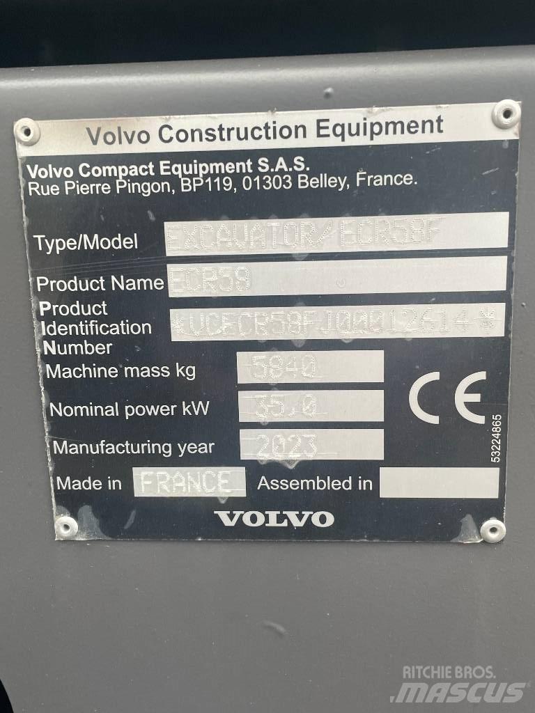 Volvo ECR 58 F Mini excavators < 7t (Mini diggers)