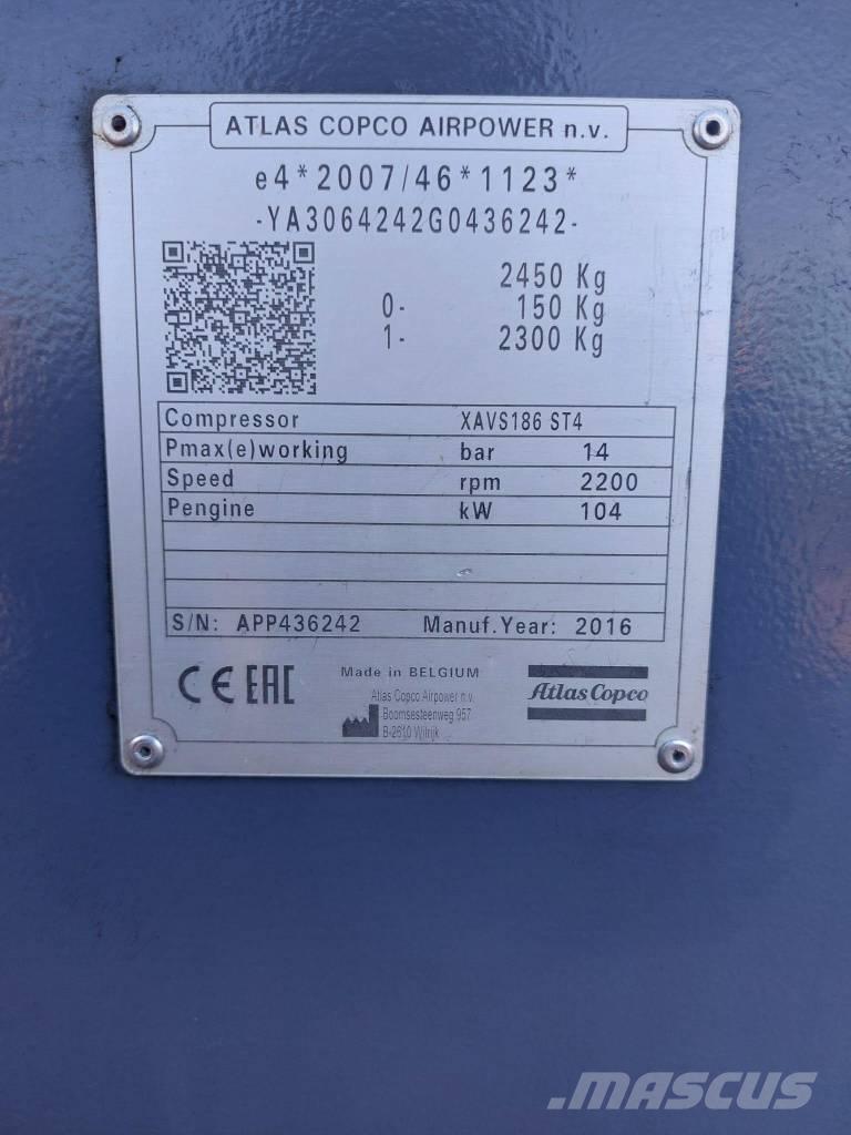 Atlas Copco XAVS186 Compressors