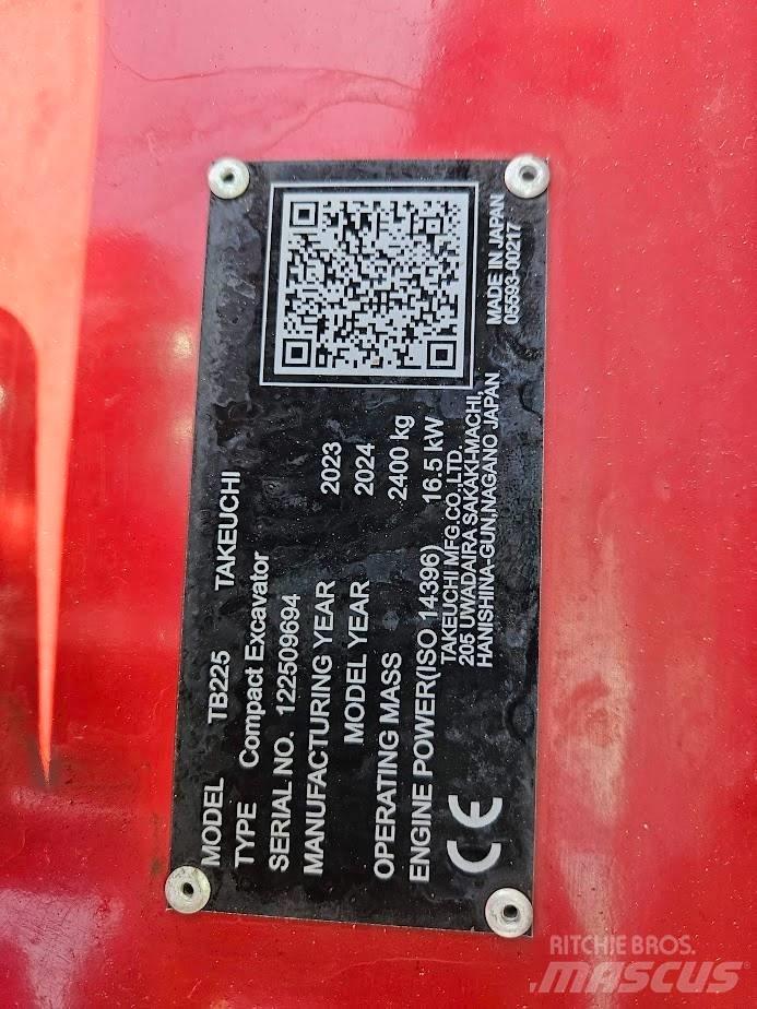 Takeuchi TB225 V0 Mini excavators < 7t (Mini diggers)