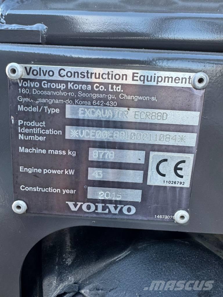 Volvo ECR 88 D Mini excavators  7t - 12t